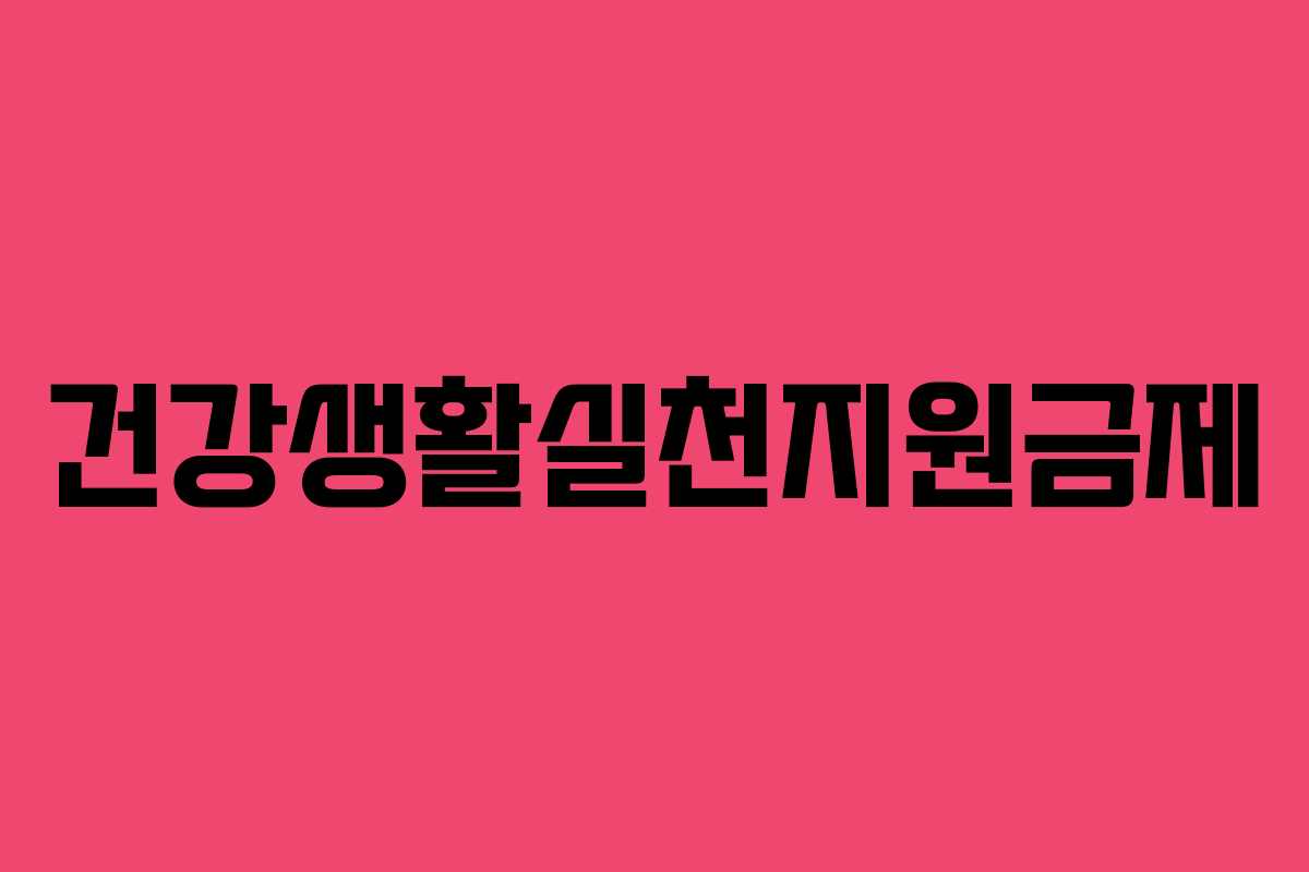건강생활실천지원금제