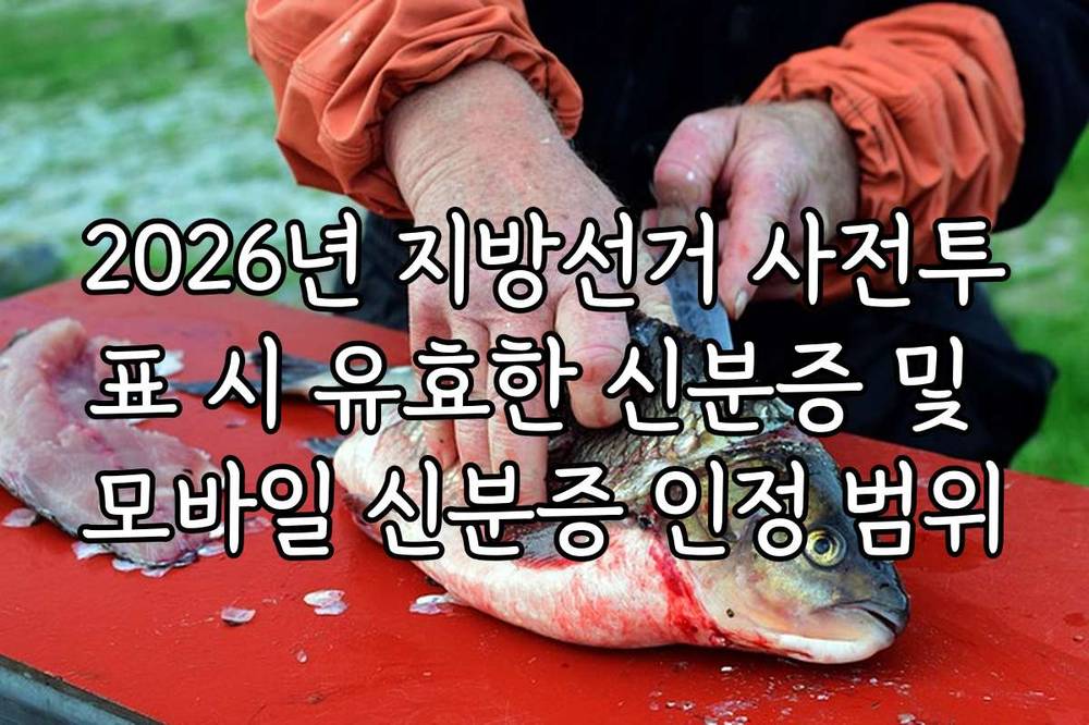 2026년 지방선거 사전투표 시 유효한 신분증 및 모바일 신분증 인정 범위
