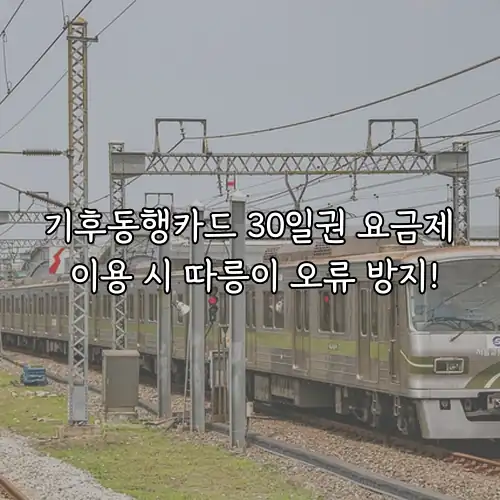 기후동행카드 30일권 요금제 이용 시 따릉이 오류 방지!